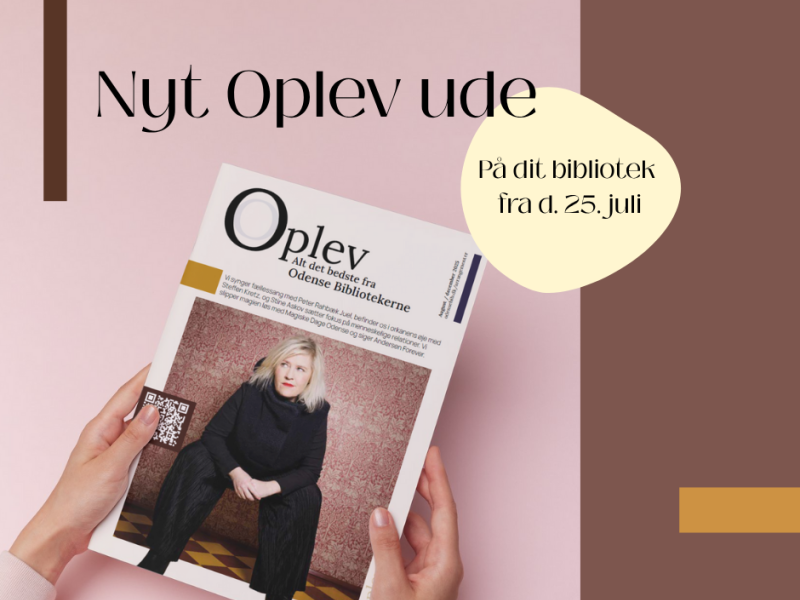 Forsiden af det nyeste arrangementskatalog - Oplev
